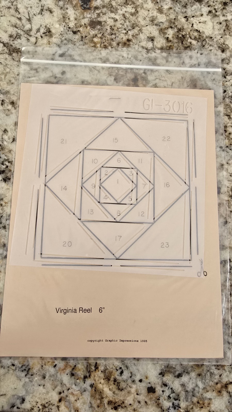 Foundation Impressions Quilt Stencils Twisted Sister Rotary Template & Pattern