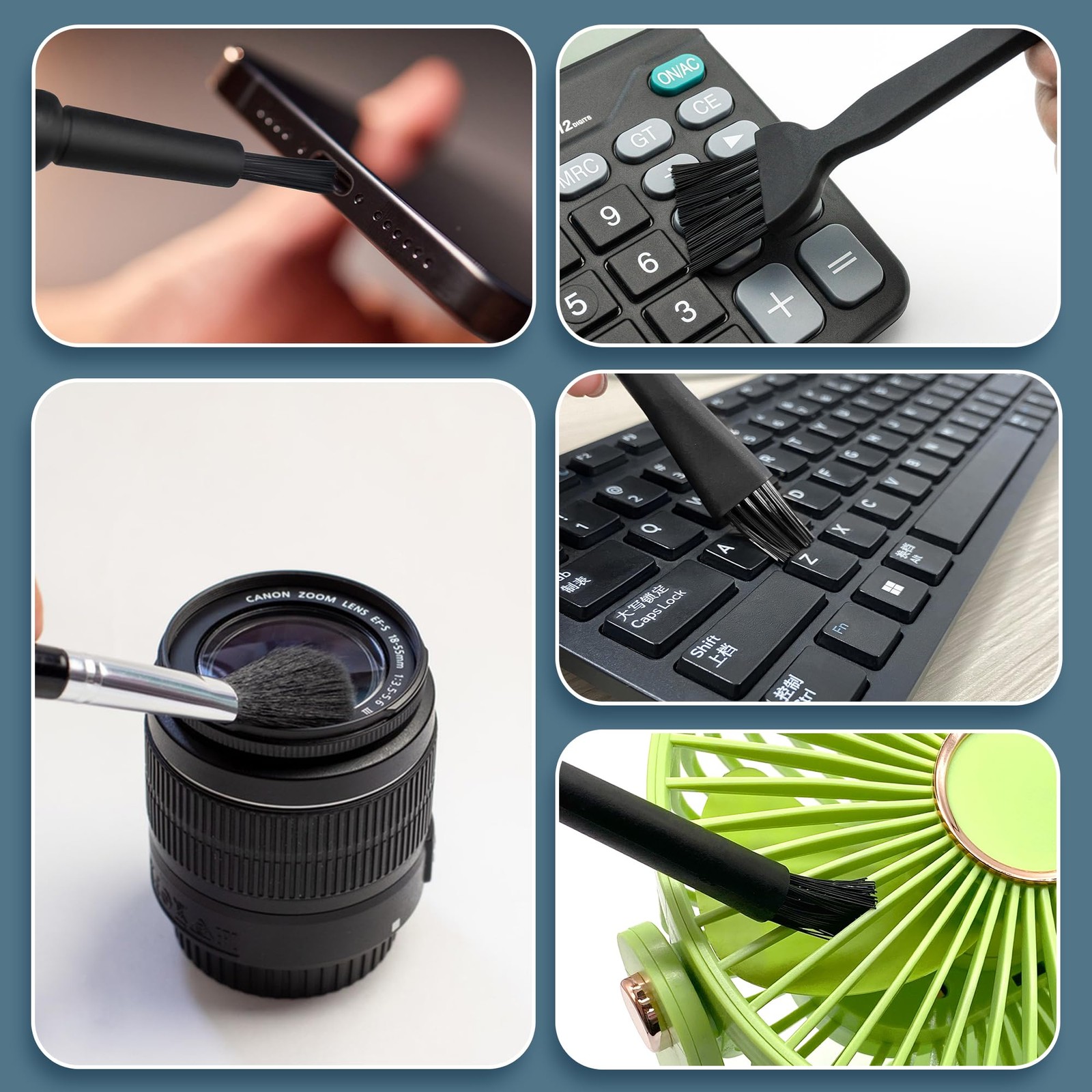 5 PCS Mini Keyboard Cleaning Brushes Kit, PP Handle Nylon Anti Static