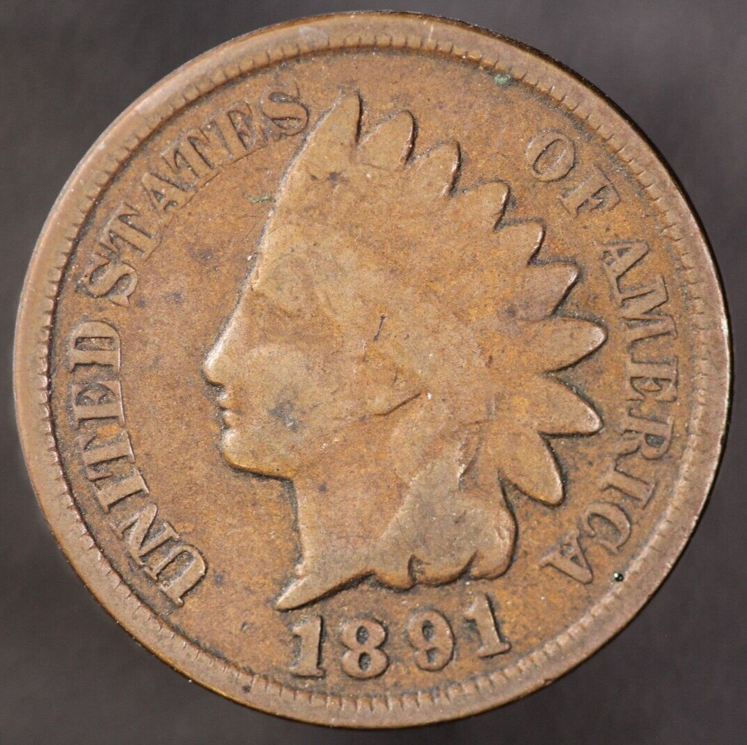 1891 Indian cent fresh from an original collection- LOT AA 8065