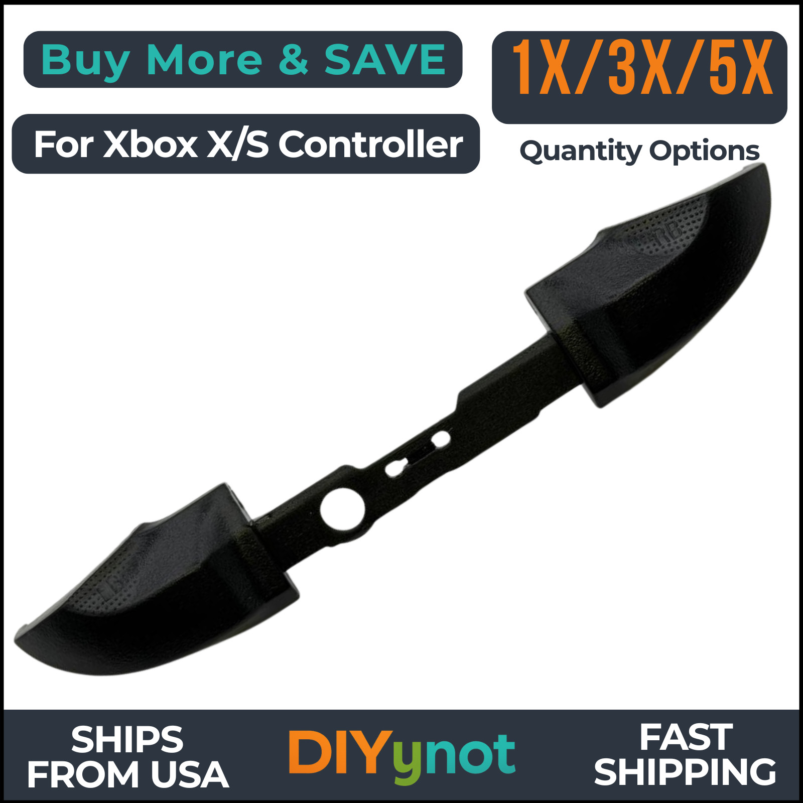 LB RB Shoulder Bumper Bar Xbox Series X | S Controller Replacement Black 1914