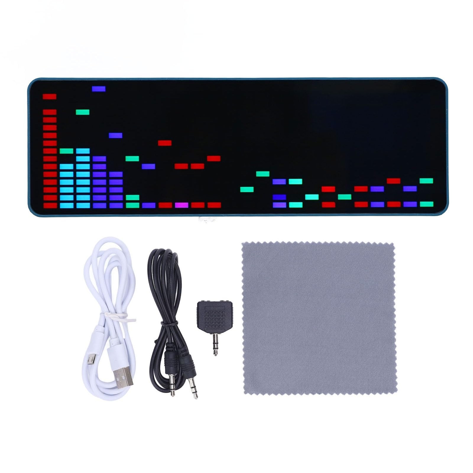LED Audio Visualizer 16x24 Analyzer Equalizer Display 20 Dynamic Modes 7 Colo...