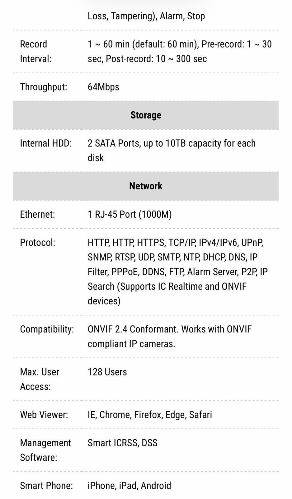 IC Realtime HDVR-MX0808-1U4K-AI1 Seagate 4TB
