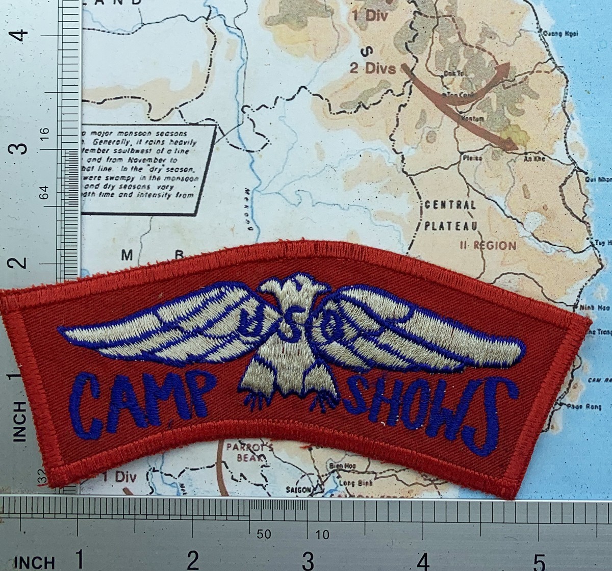 patch , Camp Show USO United Service Organization patch , t11-547