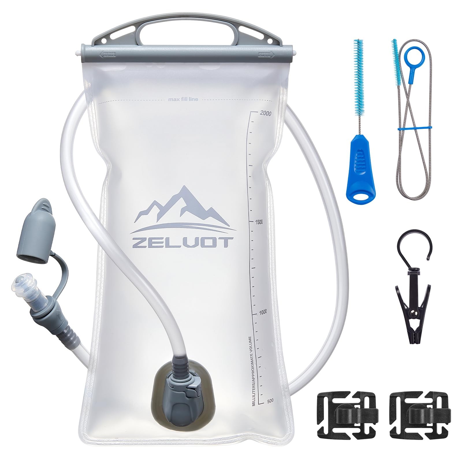 2L-3L Hydration Bladder Kit, 6 in 1 Water Bladder for Hiking Backpack, BPA Fr...