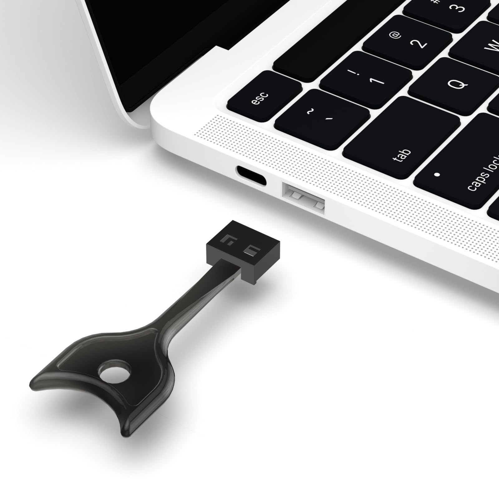 USBA Port Lock Removable TypeA Data Protection With 1 Key Black 20 PCS