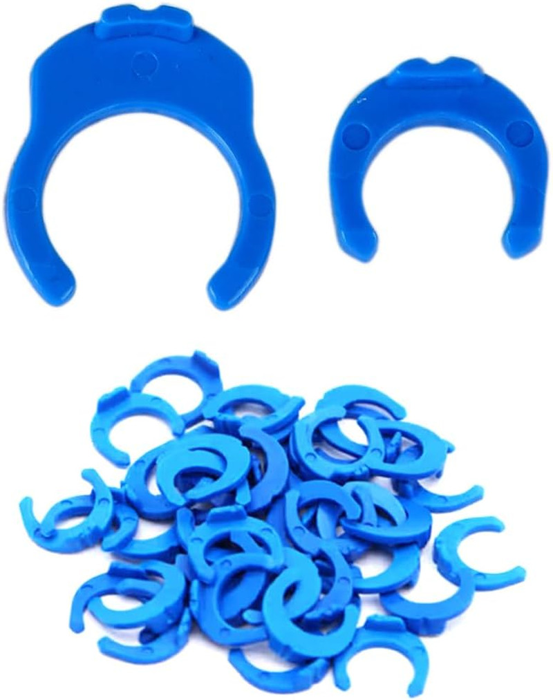 100Pcs 1/4 Inch 3/8 Inchlocking Clips Clamps, Quick Connect Fittings Clamps for