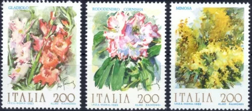 S48661 ITALY 1983 MNH** Flowers 3V
