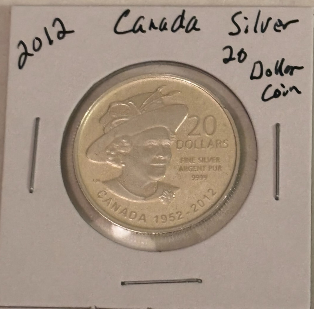 2012 CANADA  .9999 SILVER $20 Dollar Coin 60 year anniversary