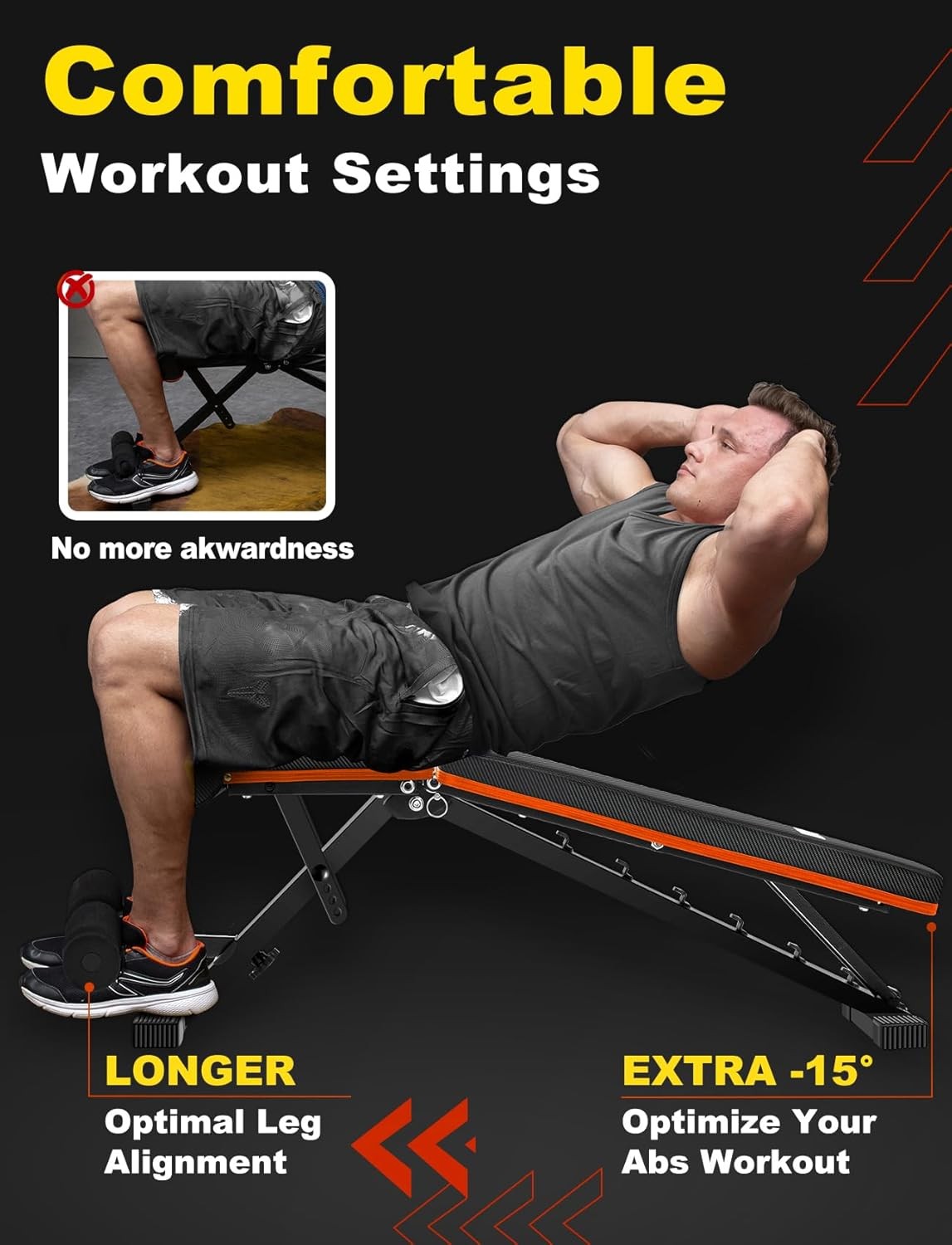 Weight Bench for Home Gym,Foldable Incline Decline Flat Workout Bench