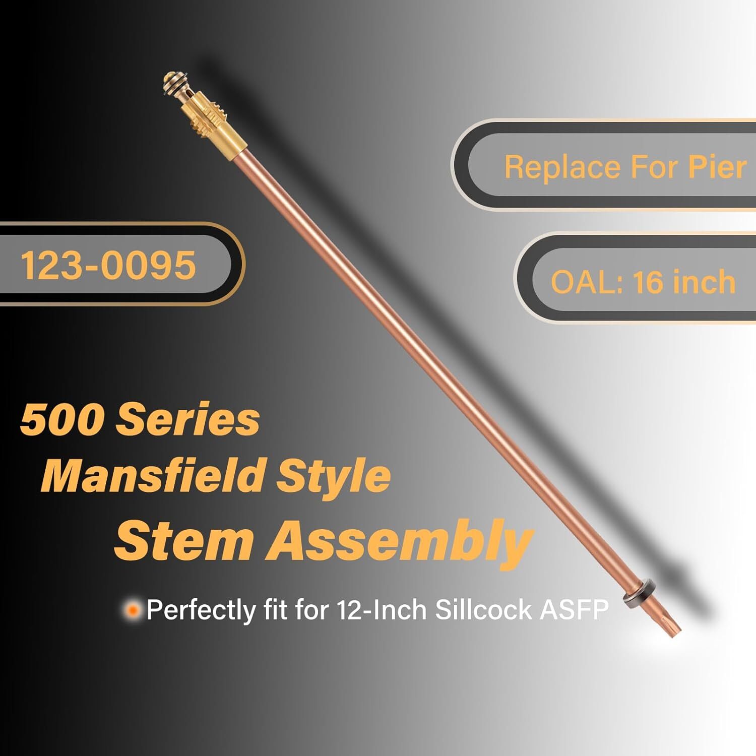 123-0095 Replacement Stem Assembly fits for Mansfield Style 500 Series Hydrants