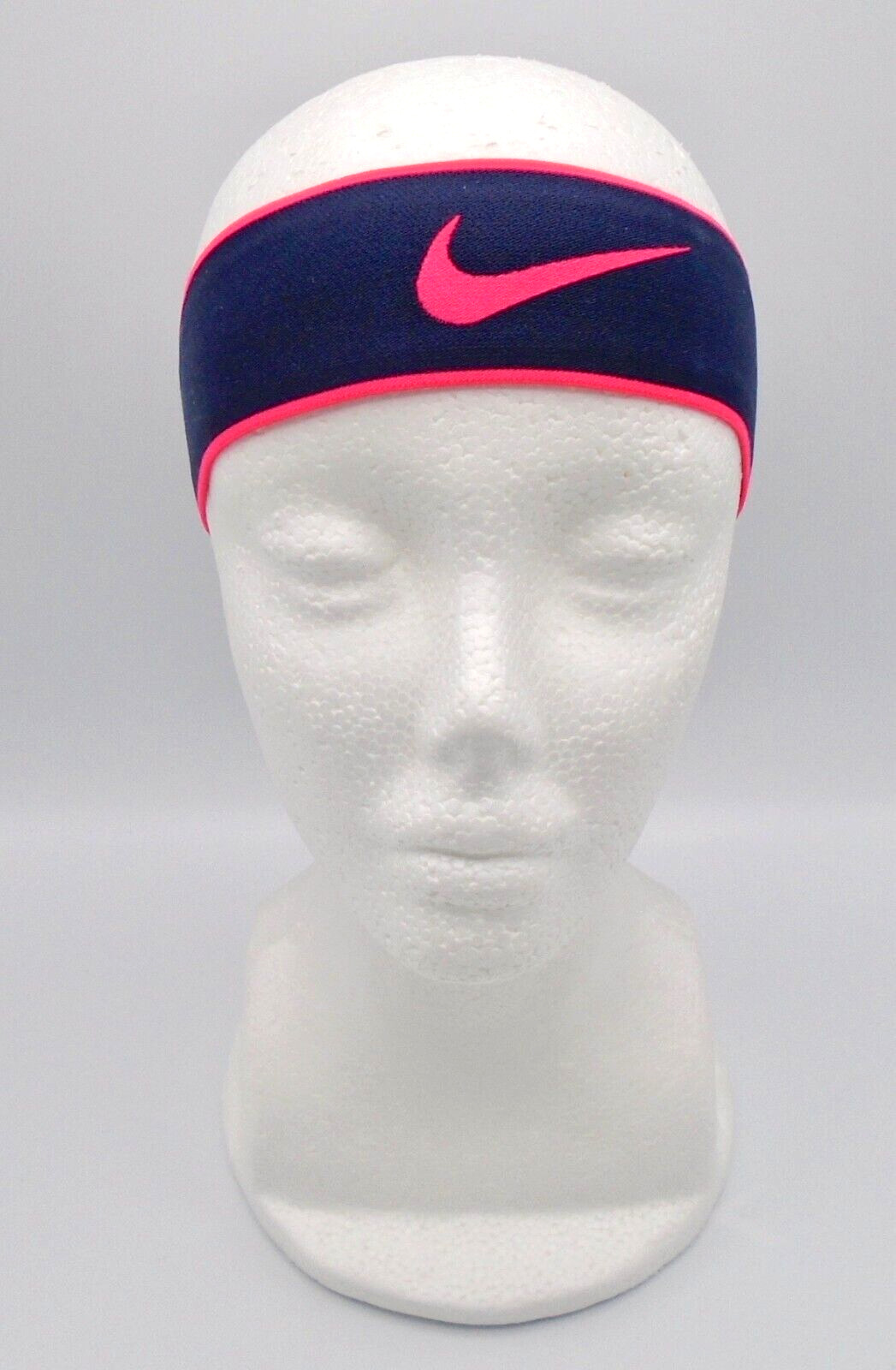 Nike Pro Swoosh Headband 2.0 Elastic Logo Obsidian/Hyper Pink
