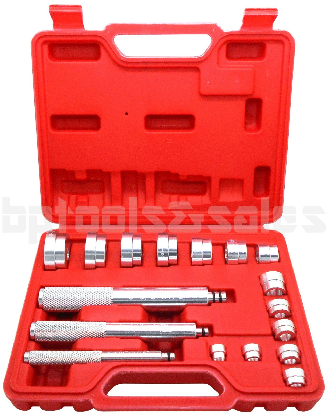 17pc BUSHING BEARING DRIVER INSTALLER REMOVER INSERTING ALUMINUM METRIC TOOL KIT