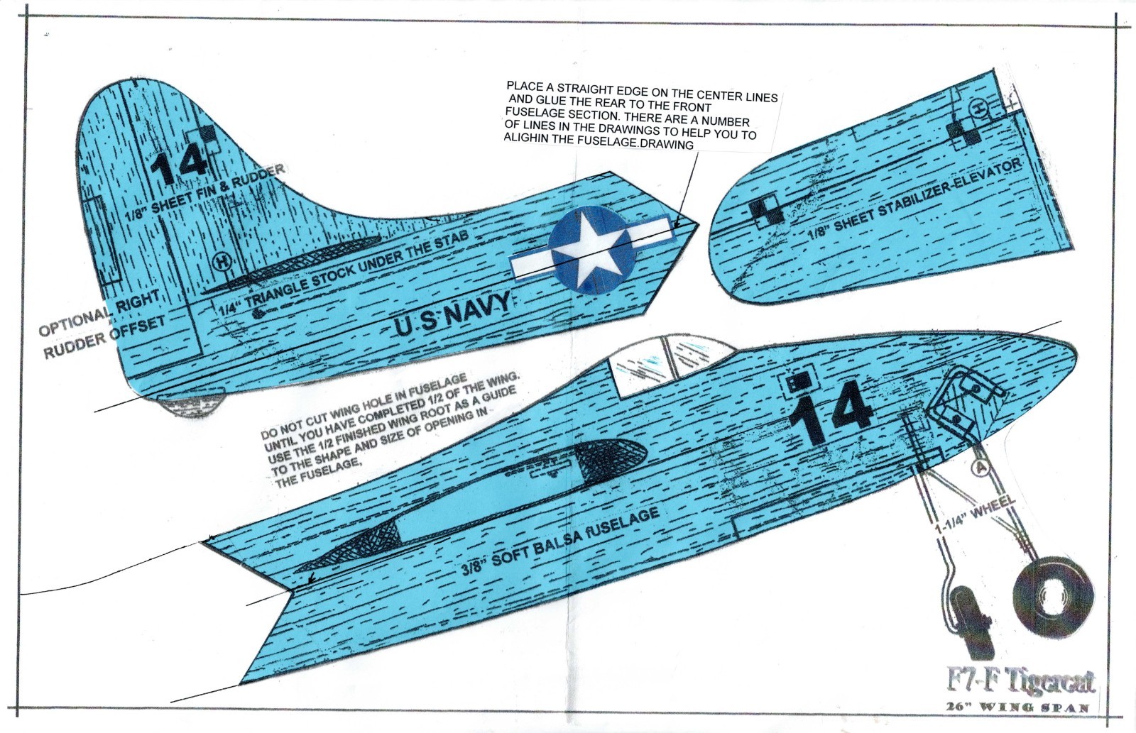 F7-F Tigercat two 049 or 099 engine's with a 28 inch wing span