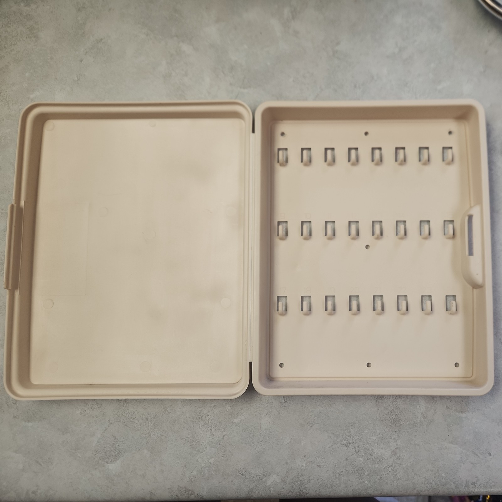 24 Key Lockable Key Cabinet 10 1/4” Tall-9” Wide -1 3/4” Deep
