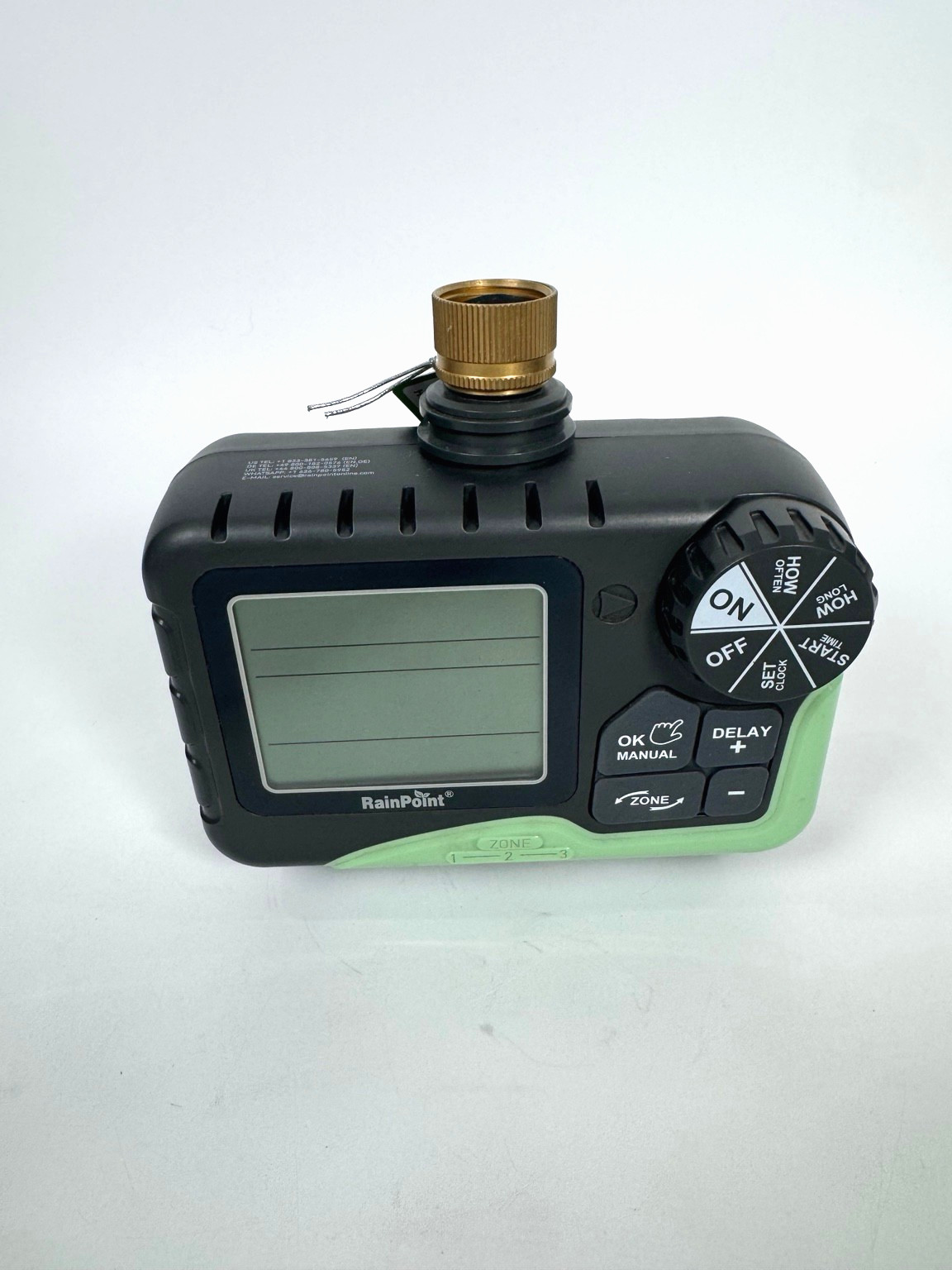 RainPoint ITV347 3-Zone Water Timer Garden Hose Sprinkler Controller USED