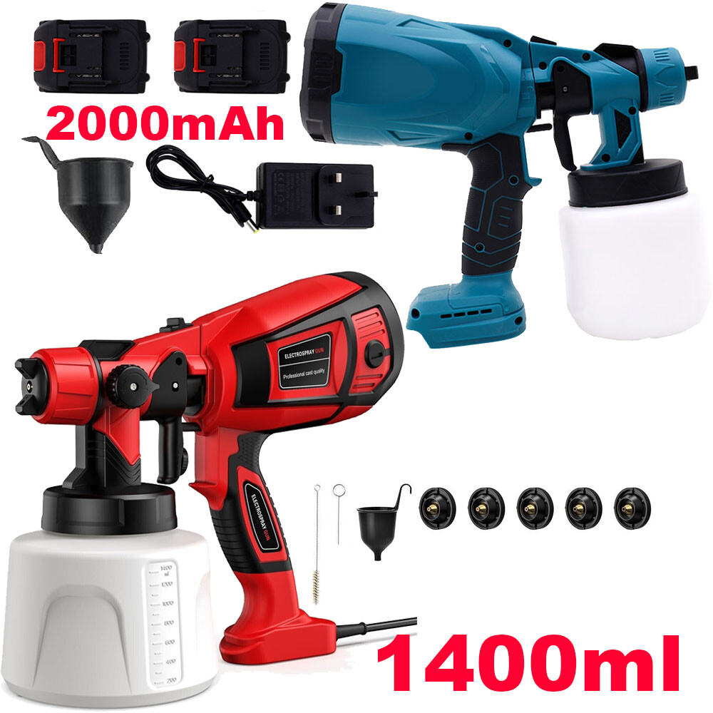 850W/600W High Pressure Cordless Paint Sprayer Electric Airless HVLP Spray Gun