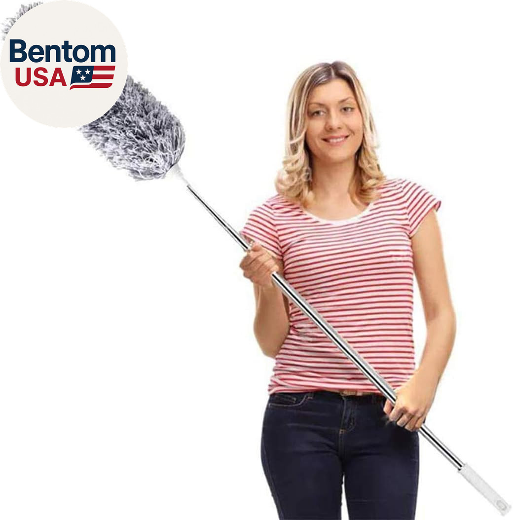 Microfiber Feather Duster Extendable Duster with 100 Inches Extra Long Pole, Ben