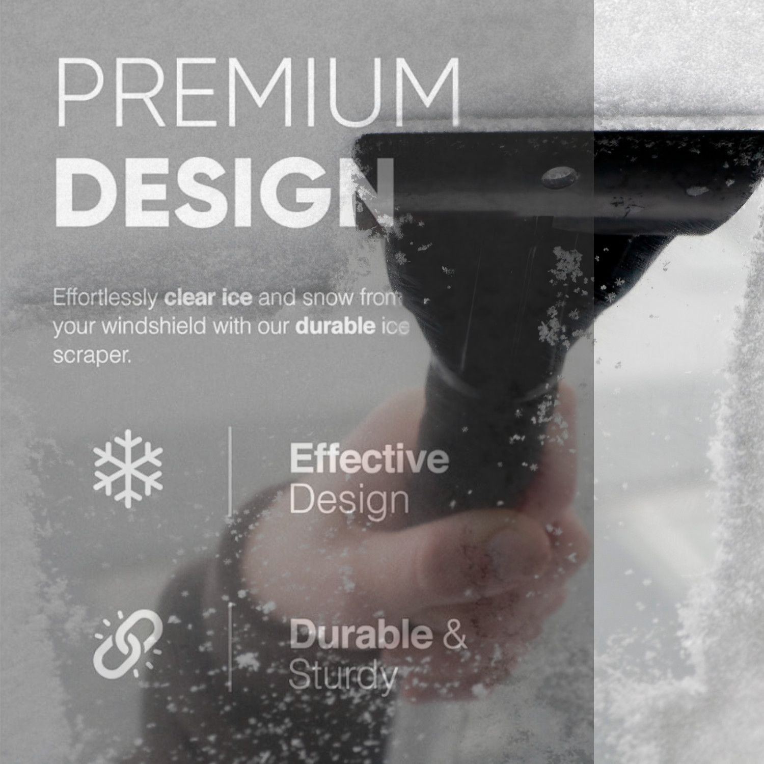 Carplan Car Snow Scraper Van Window Windscreen Ice Remover Cleaner