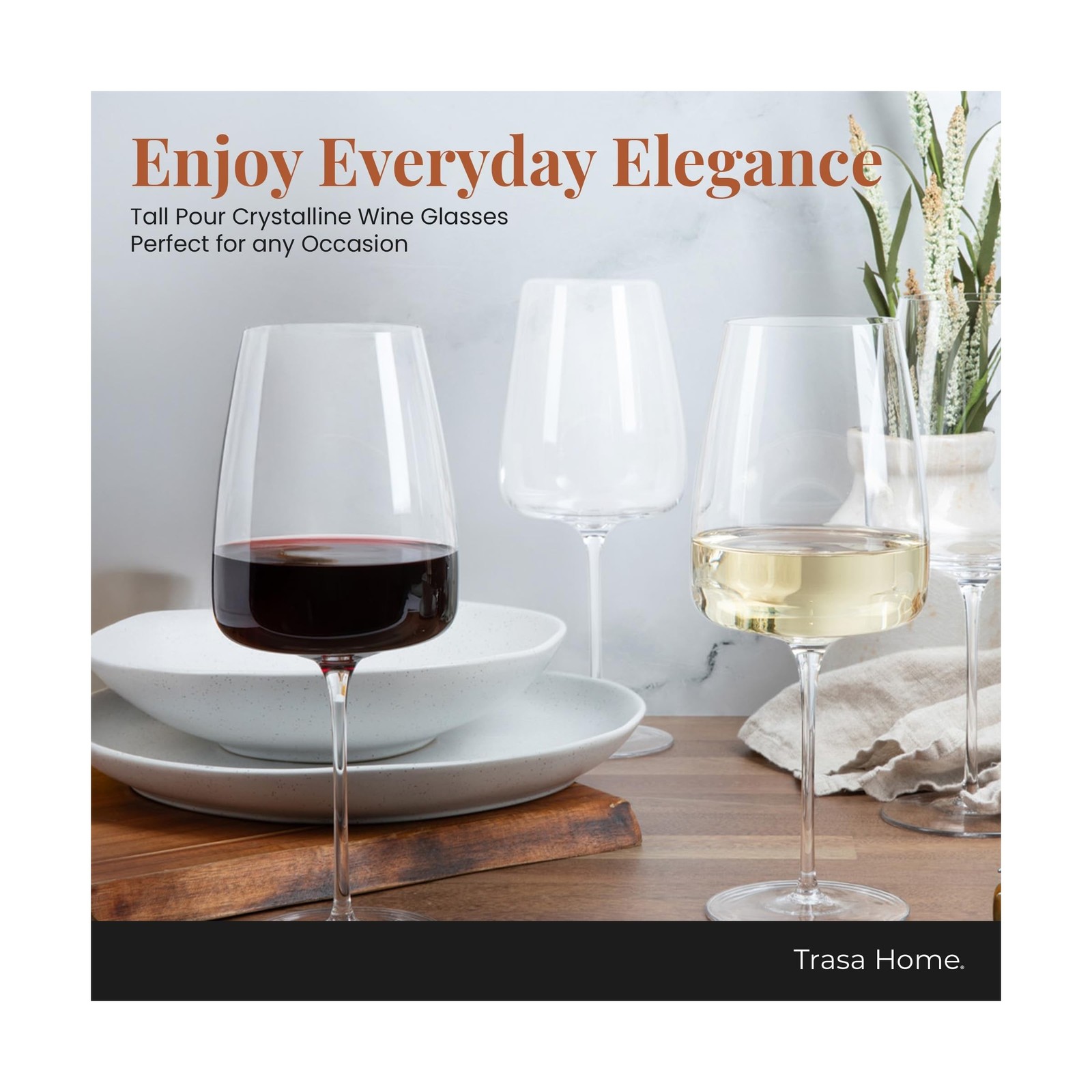 Tall Pour Wine Glasses (4-Piece Set)