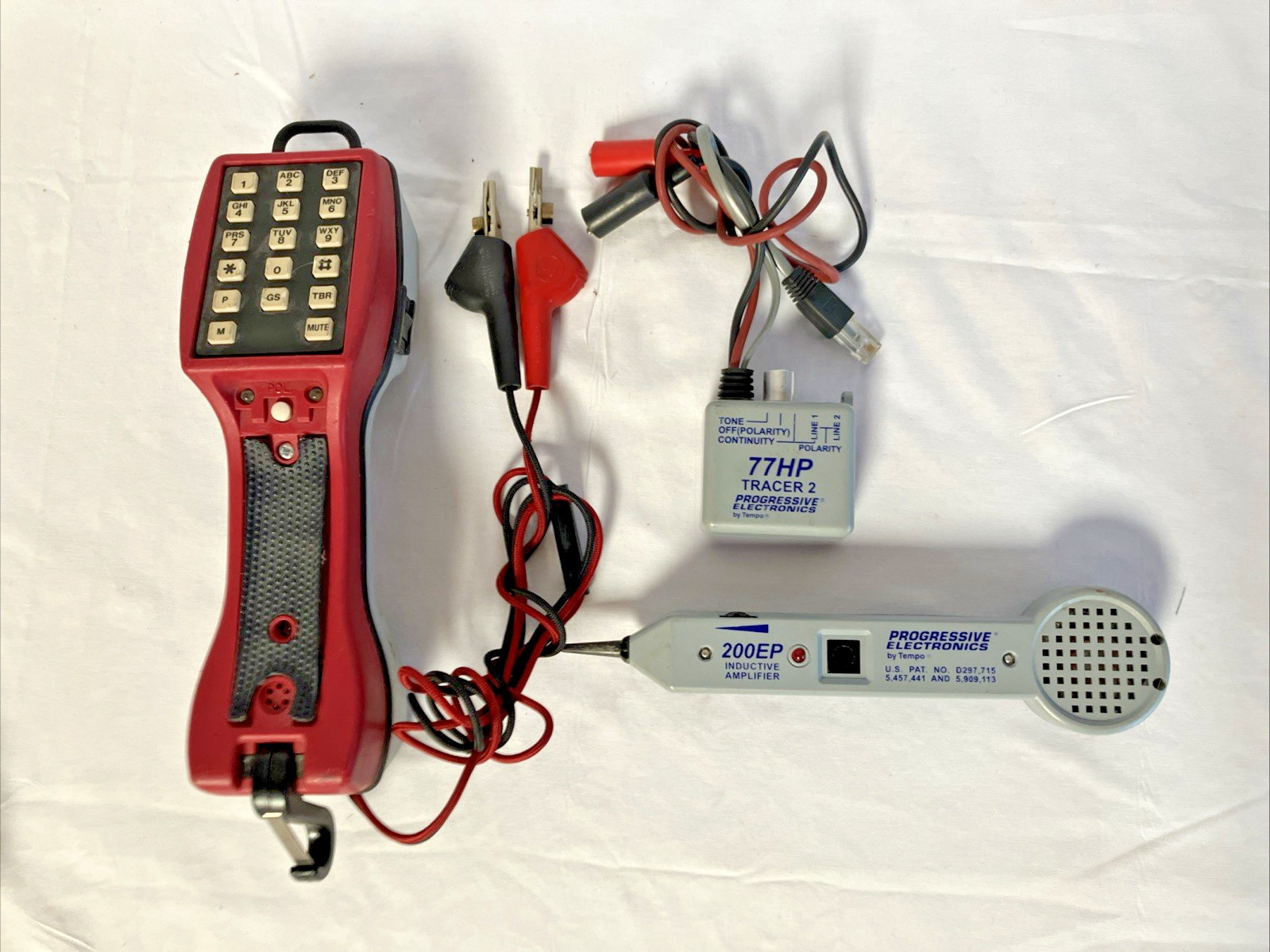 Progressive Electronics Telephone Test Set Tracer 2 Inductive Amp Lot