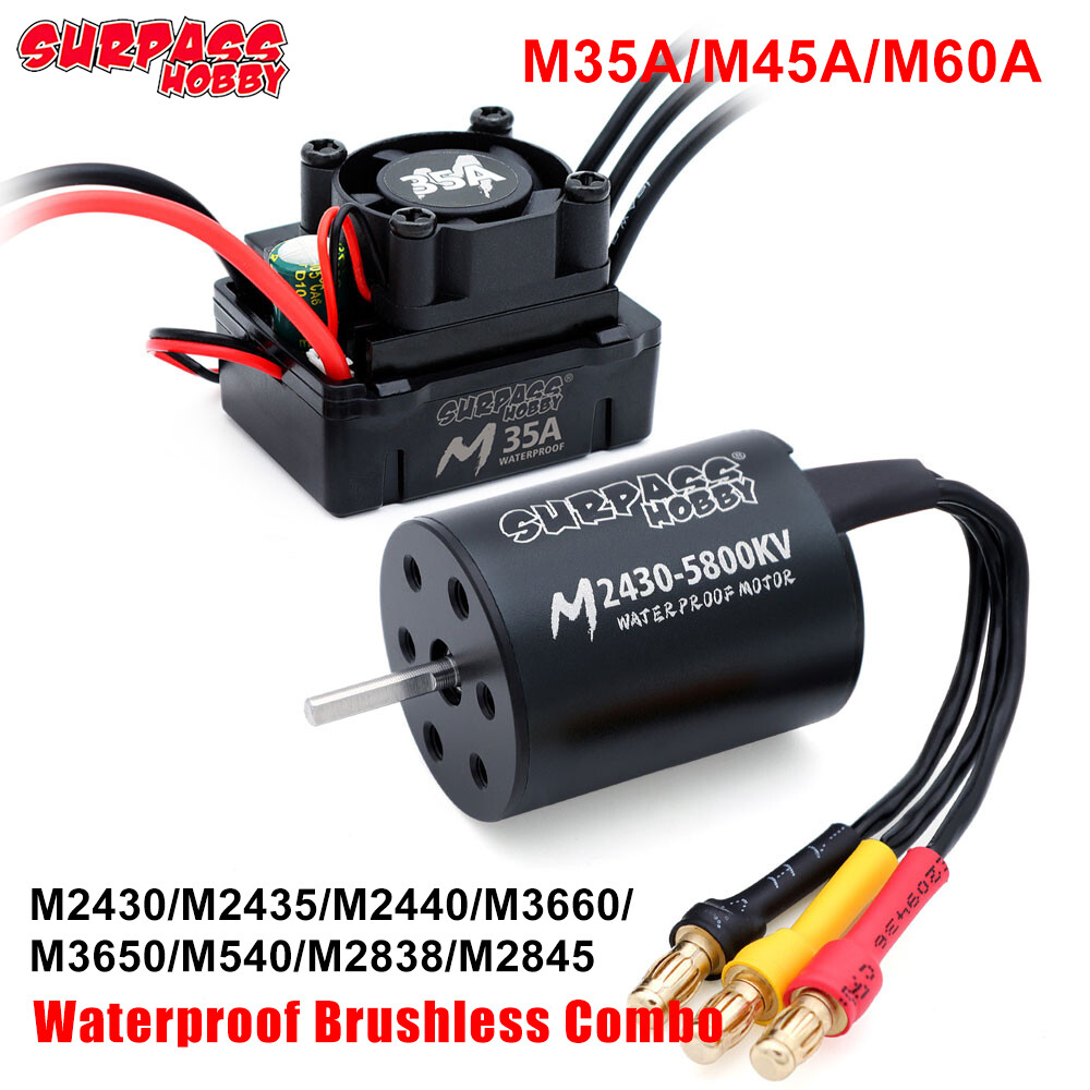 SURPASS HOBBY RC Brushless Motor & M35A/45A ESC For 1/10 1/12 1/14 1/16 RC Car
