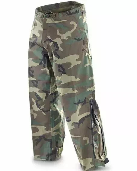 USGI MILITARY CW COLD WEATHER BDU WOODLAND CAMOUFLAGE GORE-TEX PANTS SMALL LONG