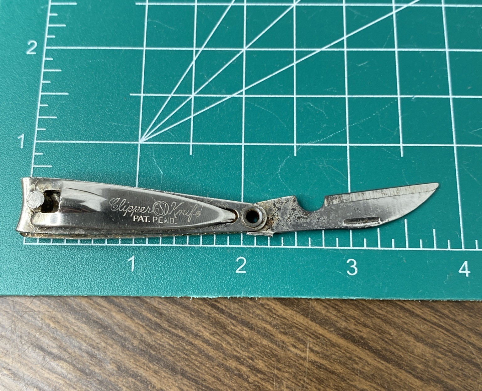 Vintage GSI Clipper Knife USA Pat Pend Multi Function Nail Clippers Tool