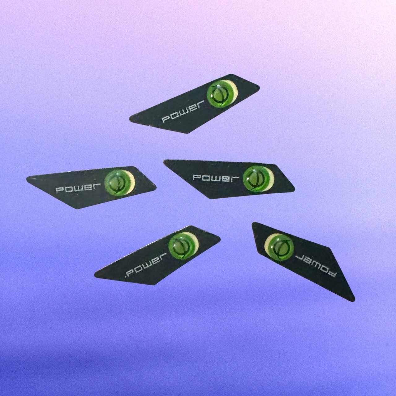 New Lot (5) Smart Parts Ion Stock Power Button Cover Pad Green Paintball Marker