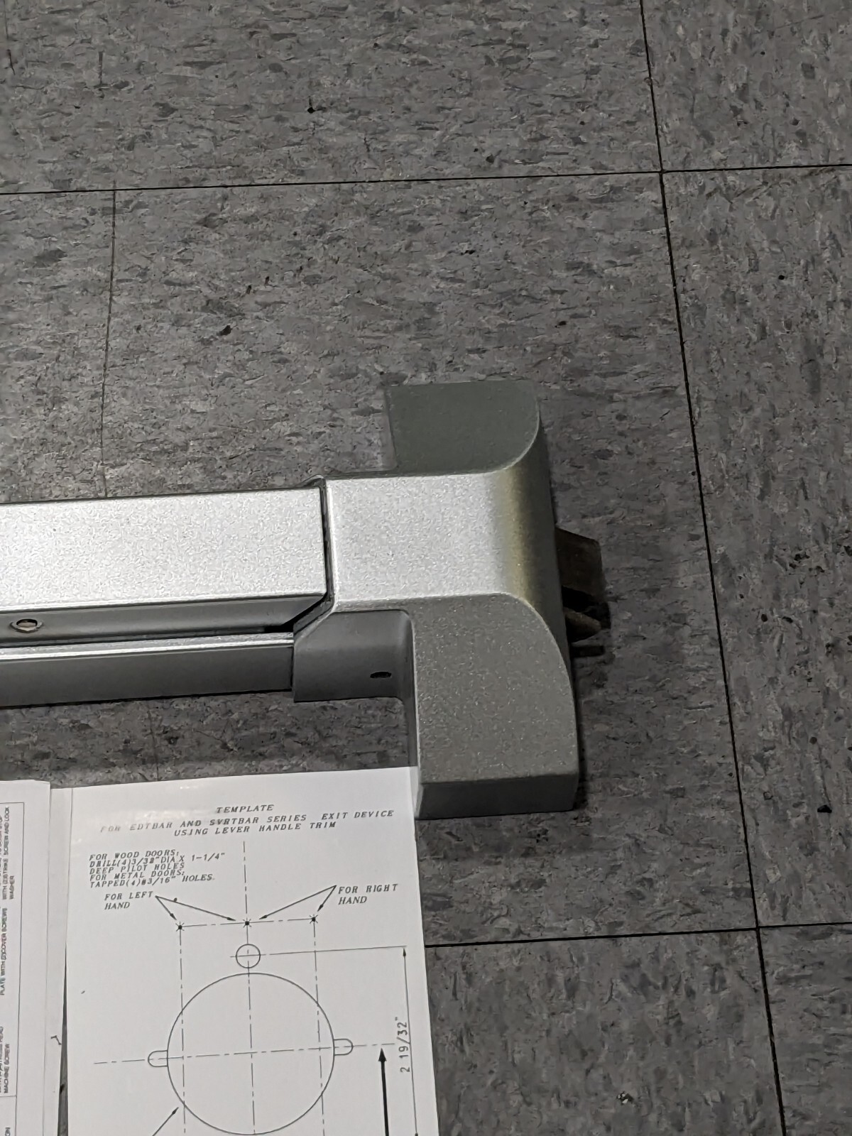 CRP Exit Device Panic Bar 36" 5000EO36-ALUM
