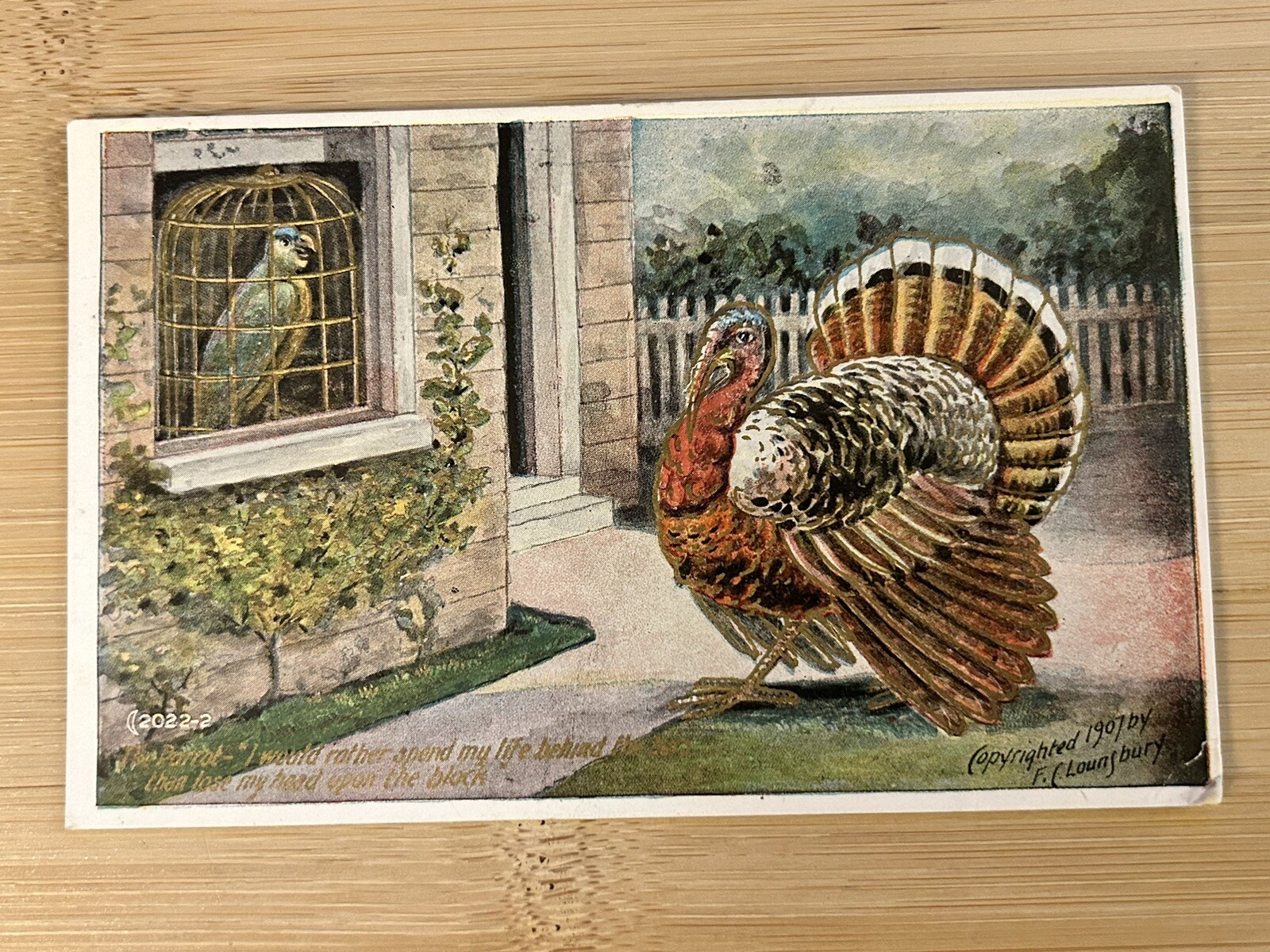 Vintage Early 1907 Thanksgiving Postcard- Used As Seen