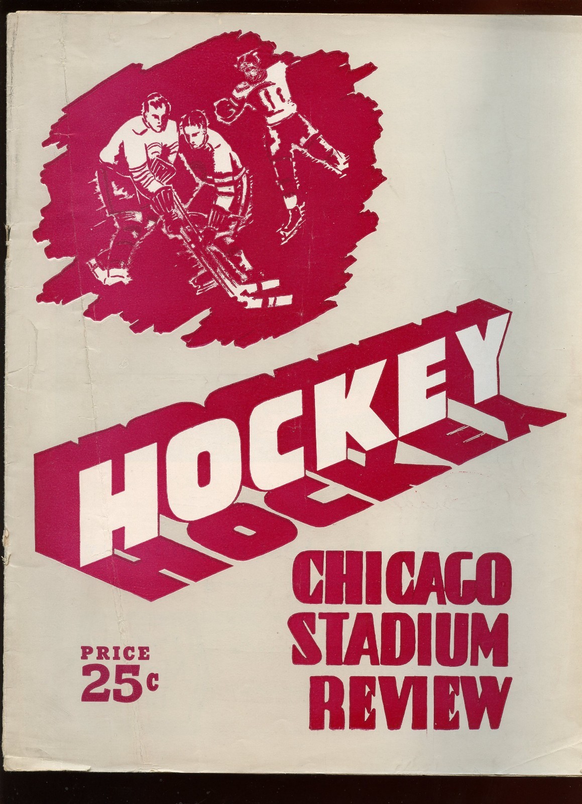 Jan 16 1955 NHL Hockey Program Toronto Maple Leafs at Chicago Black Hawks VG