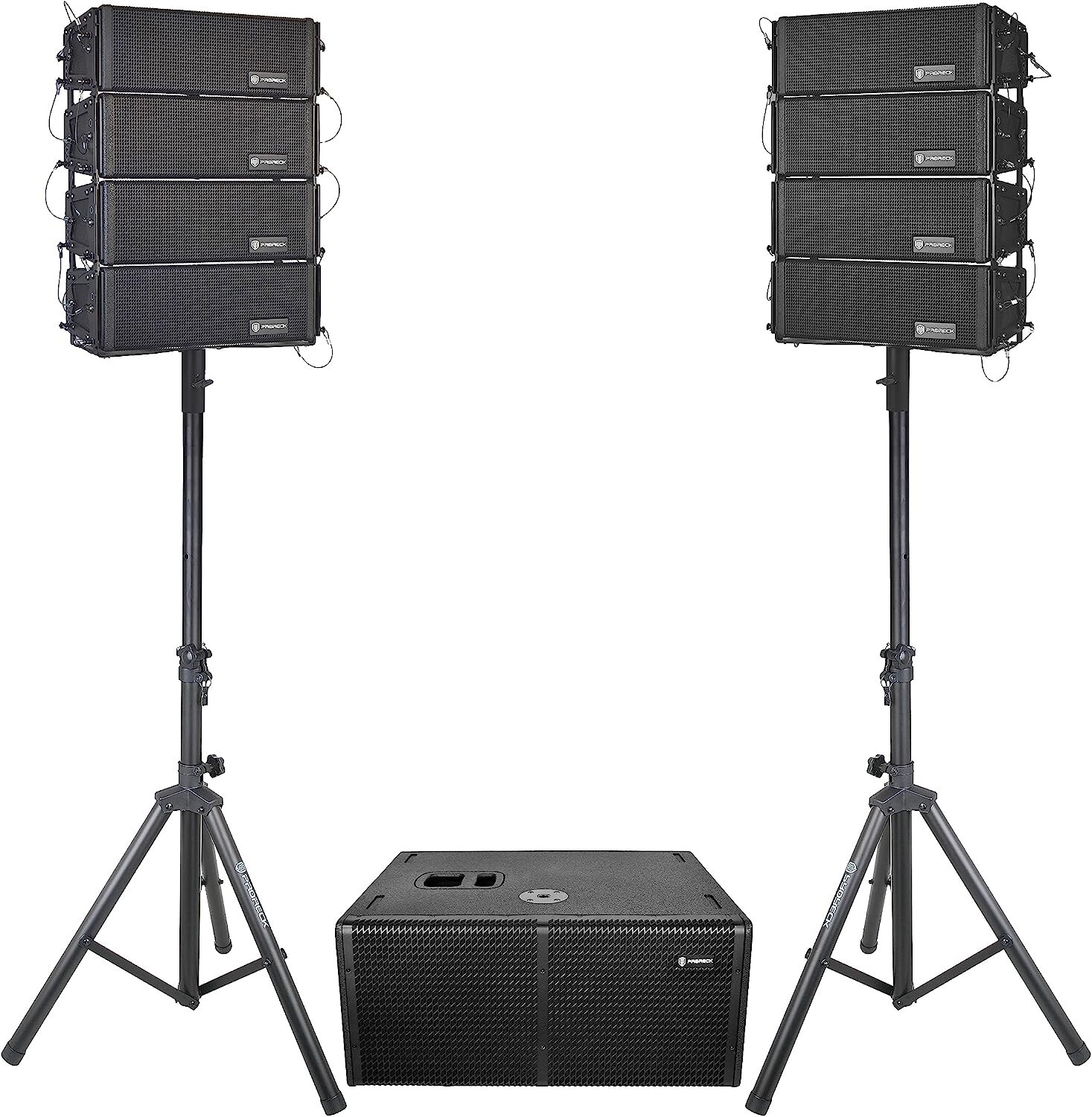 PRORECK CONCERT SET DJ Powered Line array PA Speaker System 6000W Stereo Combo