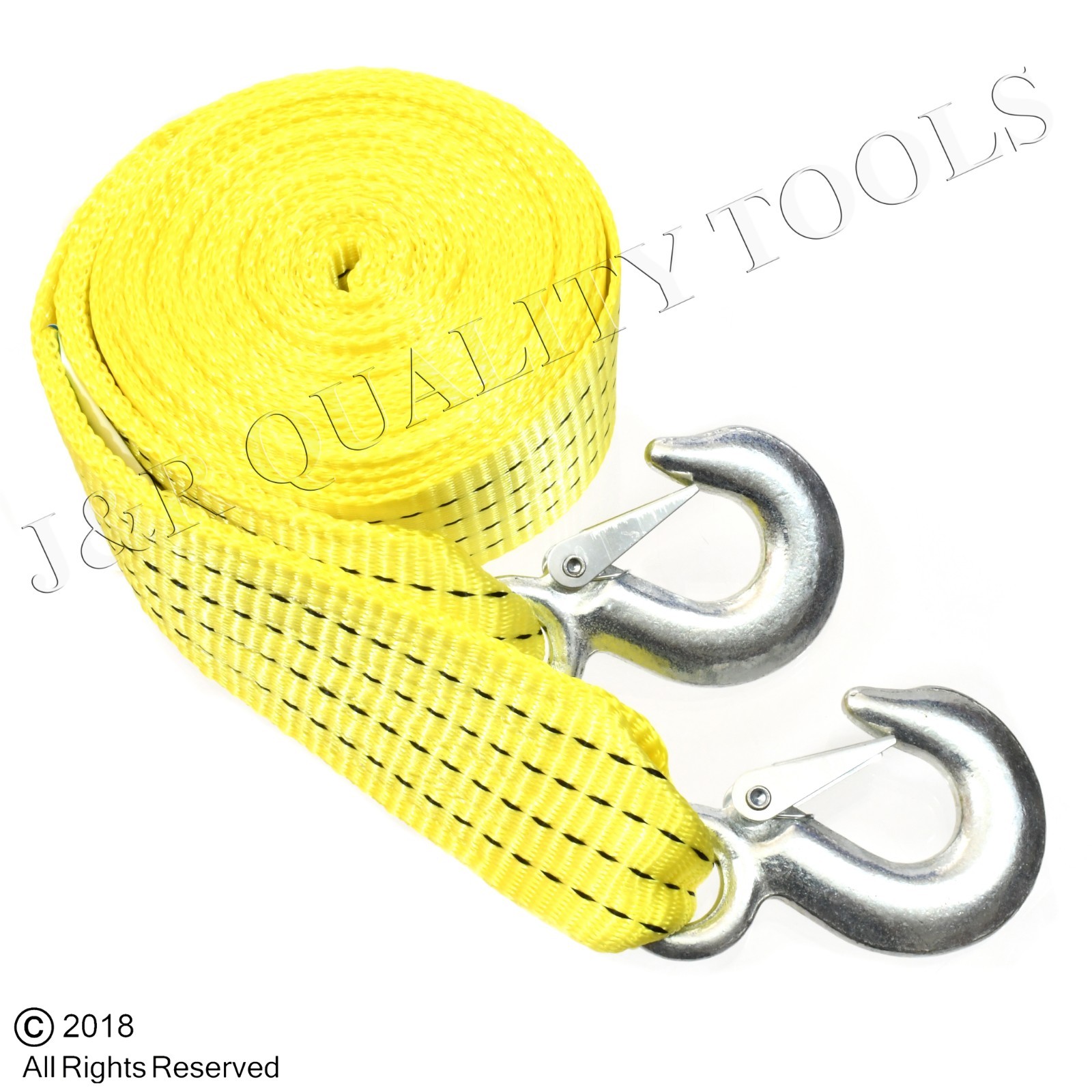 2"x 20' Tow Strap  RATED 5,500 LB Recovery Strap Auto Truck ATV Pulling Off Road