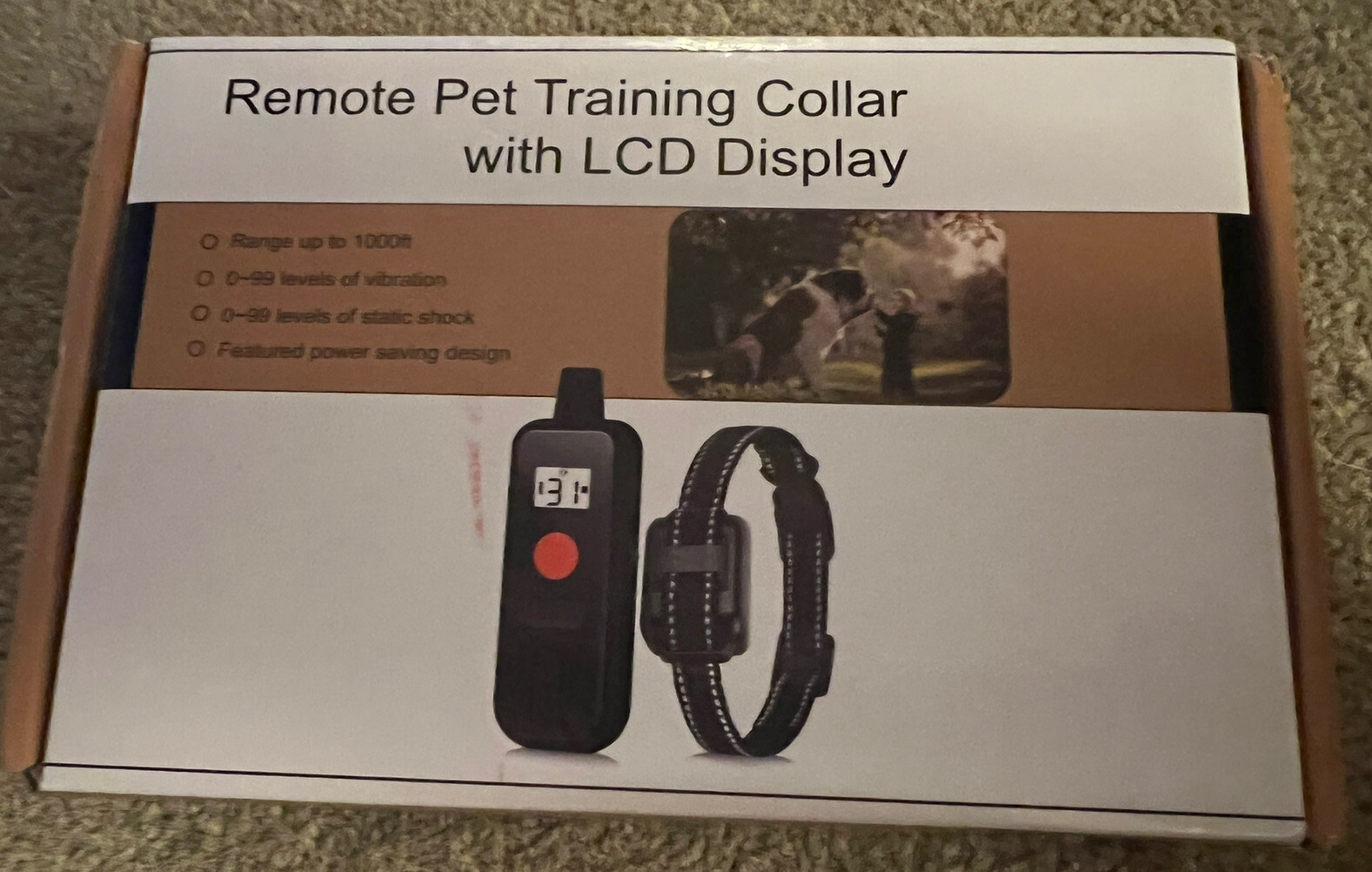 Remote pet training collar with lcd display & Outdoor Bark Control! You Get Both