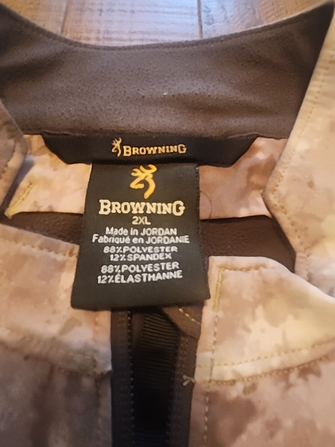 Browning Mens 2XL Camouflage Elk Country Speed Full Zip Jacket PLEASE READ