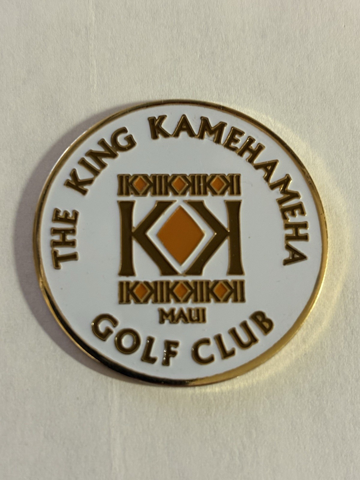 Rare The King Kamehameha Golf Club 1.5" Non-Magnetic Coin Golf Marker - Maui, HI