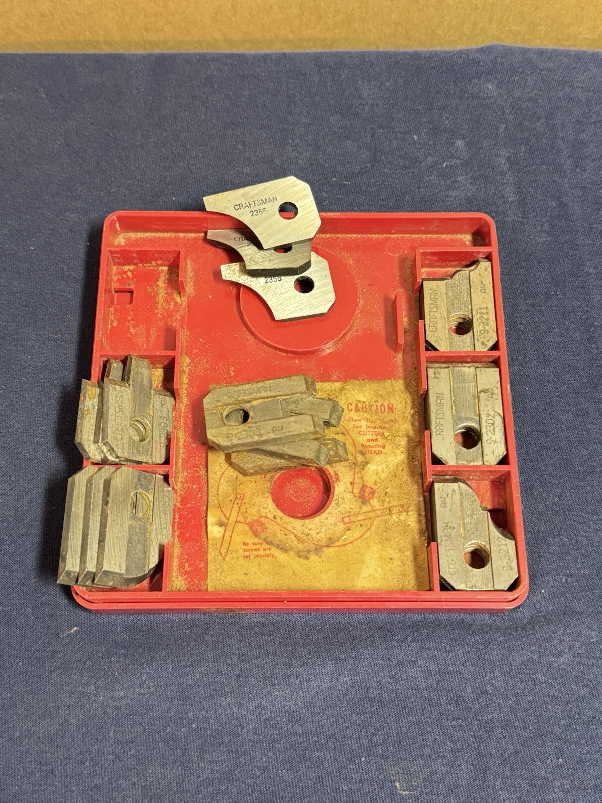 Vintage USA Sears Craftsman Molding Head Cutter blades Lots Of Extras