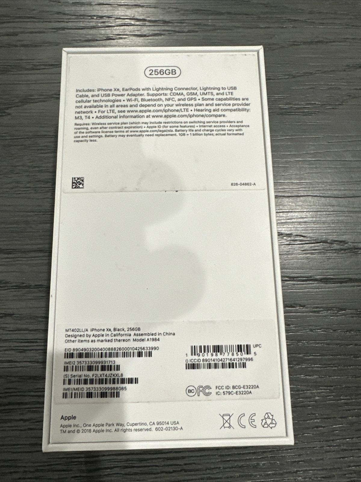 iphone xr box only