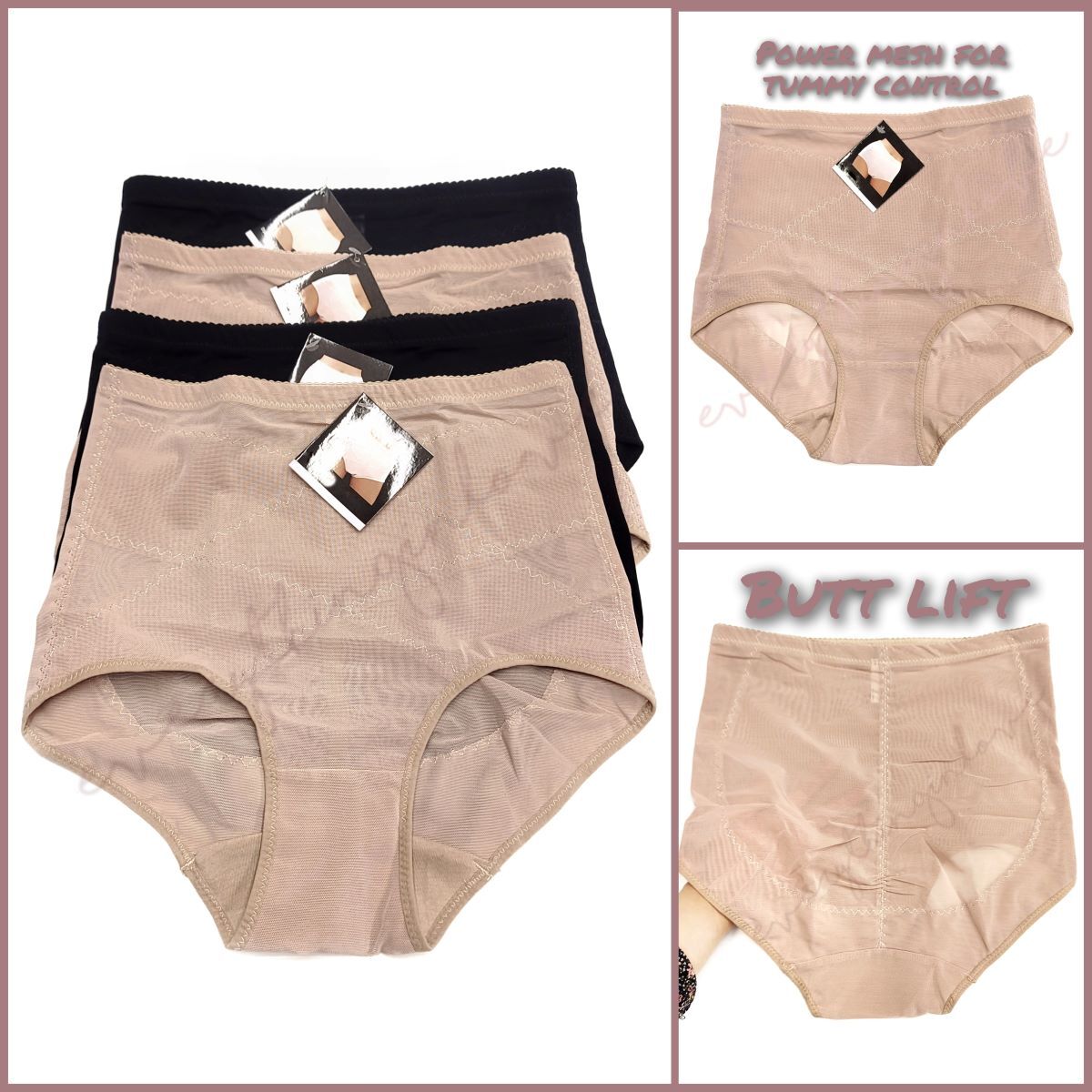 Mesh High Waist Tummy Control Butt Lift Compression Shapewear Slim Girdle Panty