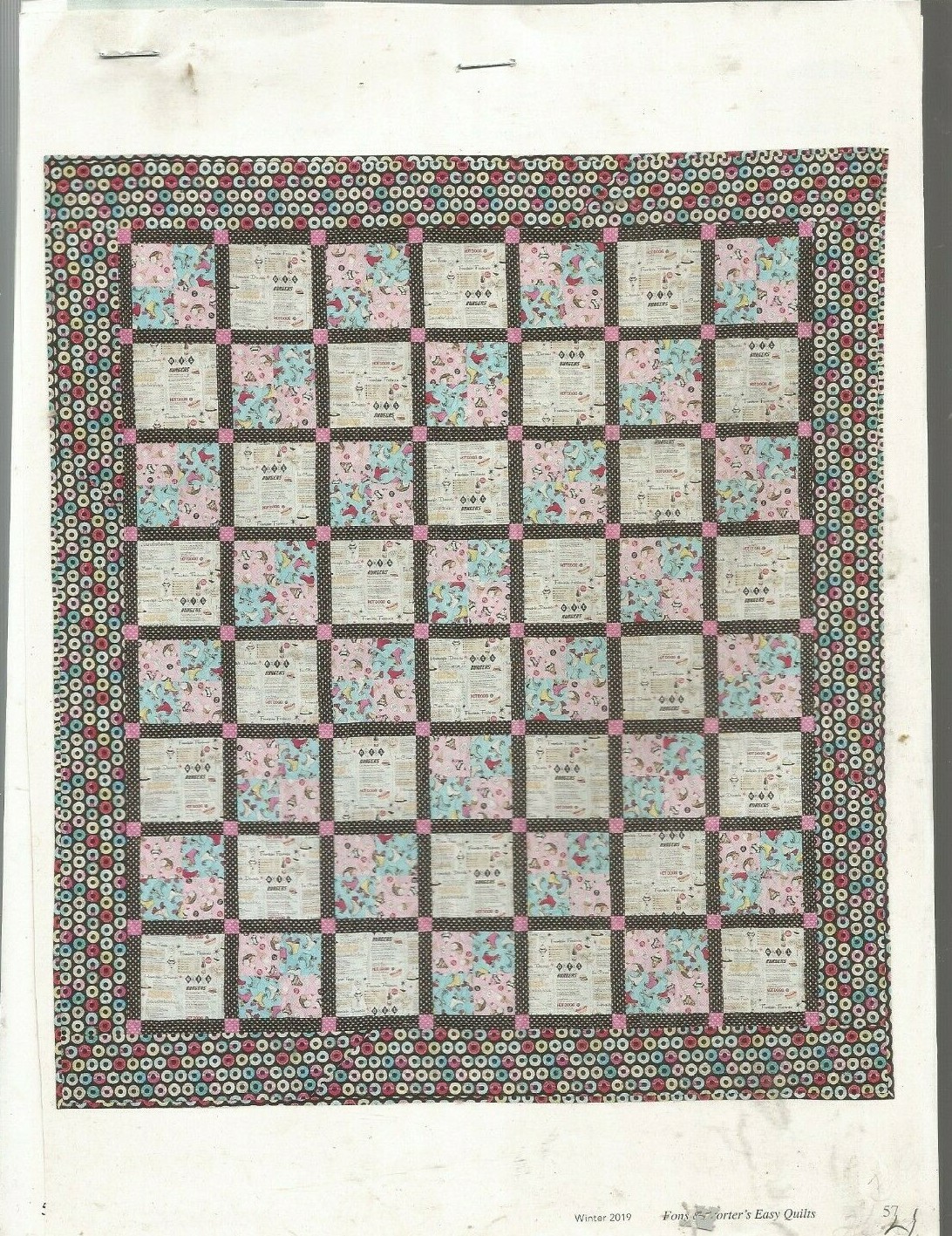 C0360  ROCKIN' ROUND THE BLOCK  QUILT PATTERN/INSTRUCTIONS