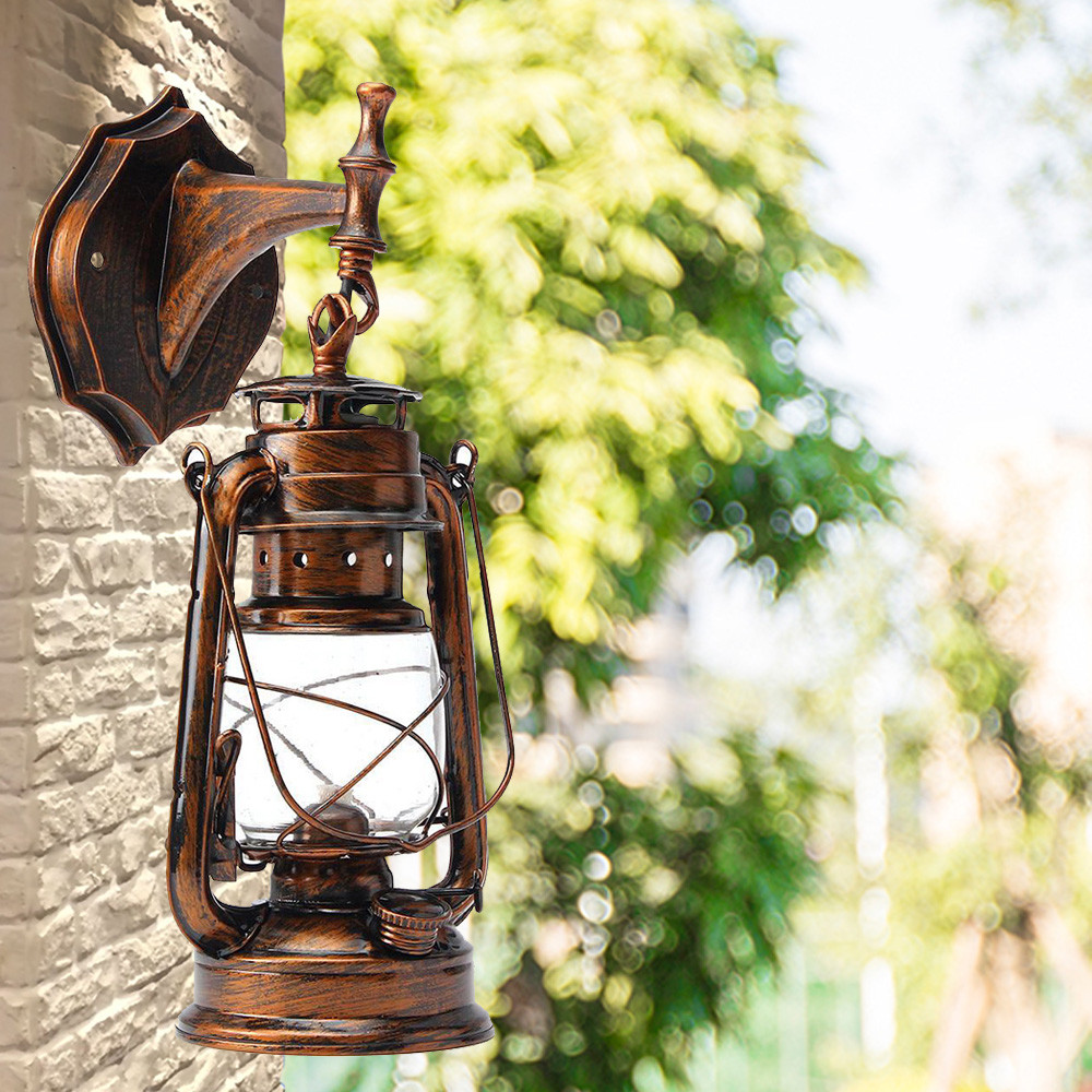 Wall Light Vintage Lantern Sconce Porch Hanging Lamp Fixture Outdoor Bronze NEW