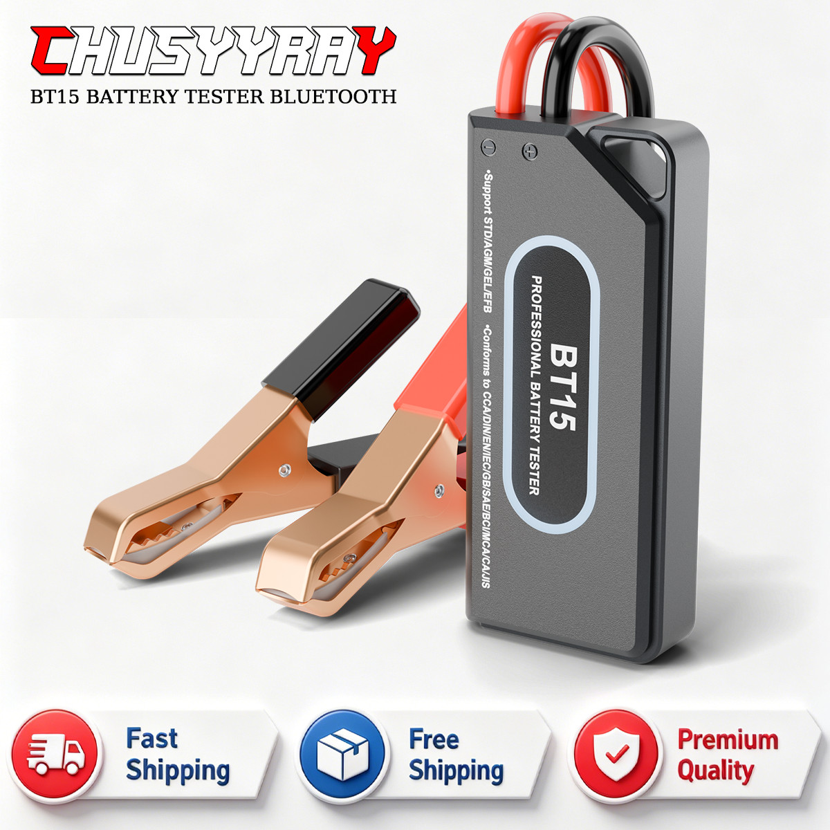 BT15 Battery Tester 12V/24V with 4-Wire High Precision Measurement