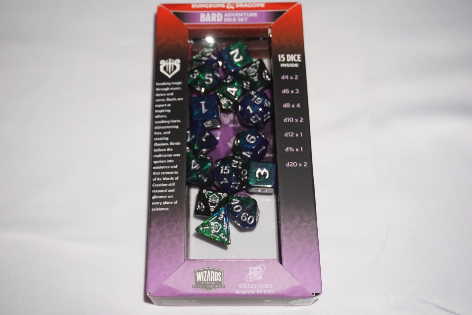 Bard Adventure Dice Set D&D Dungeons & Dragons NEW