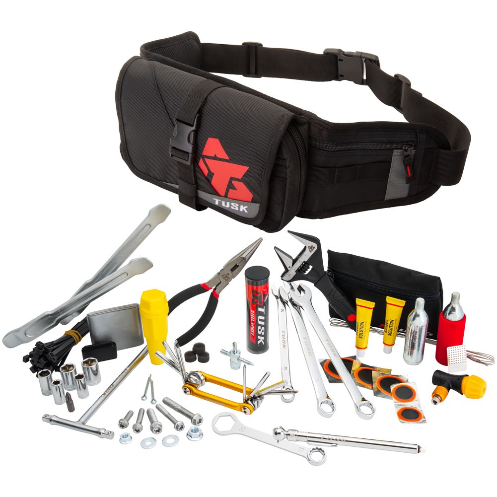 Tusk 217-087-0035 Motorcycle Trail Saver Tool Kit w/ Fanny Pack 17mm/30mm
