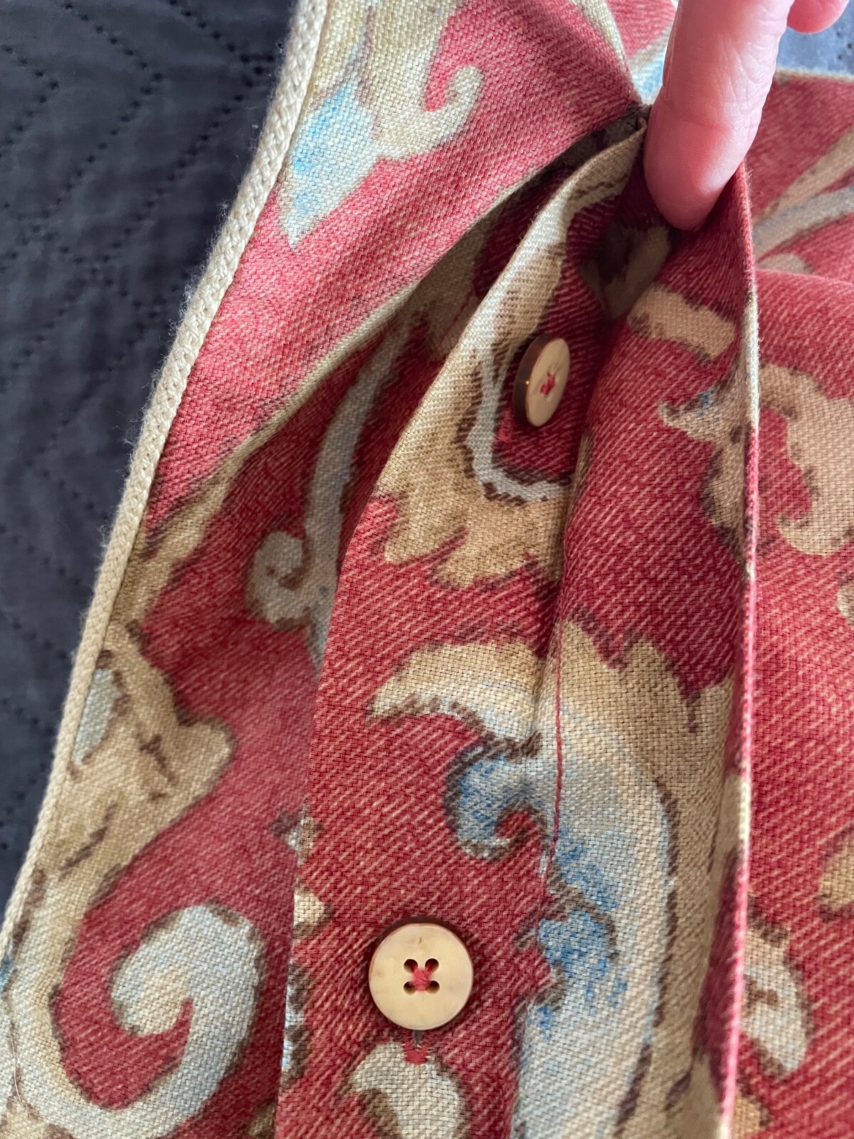 RALPH LAUREN PAIR OF 2 RED ISLA MENORCA STANDARD PILLOW SHAMS EXCELLENT COND