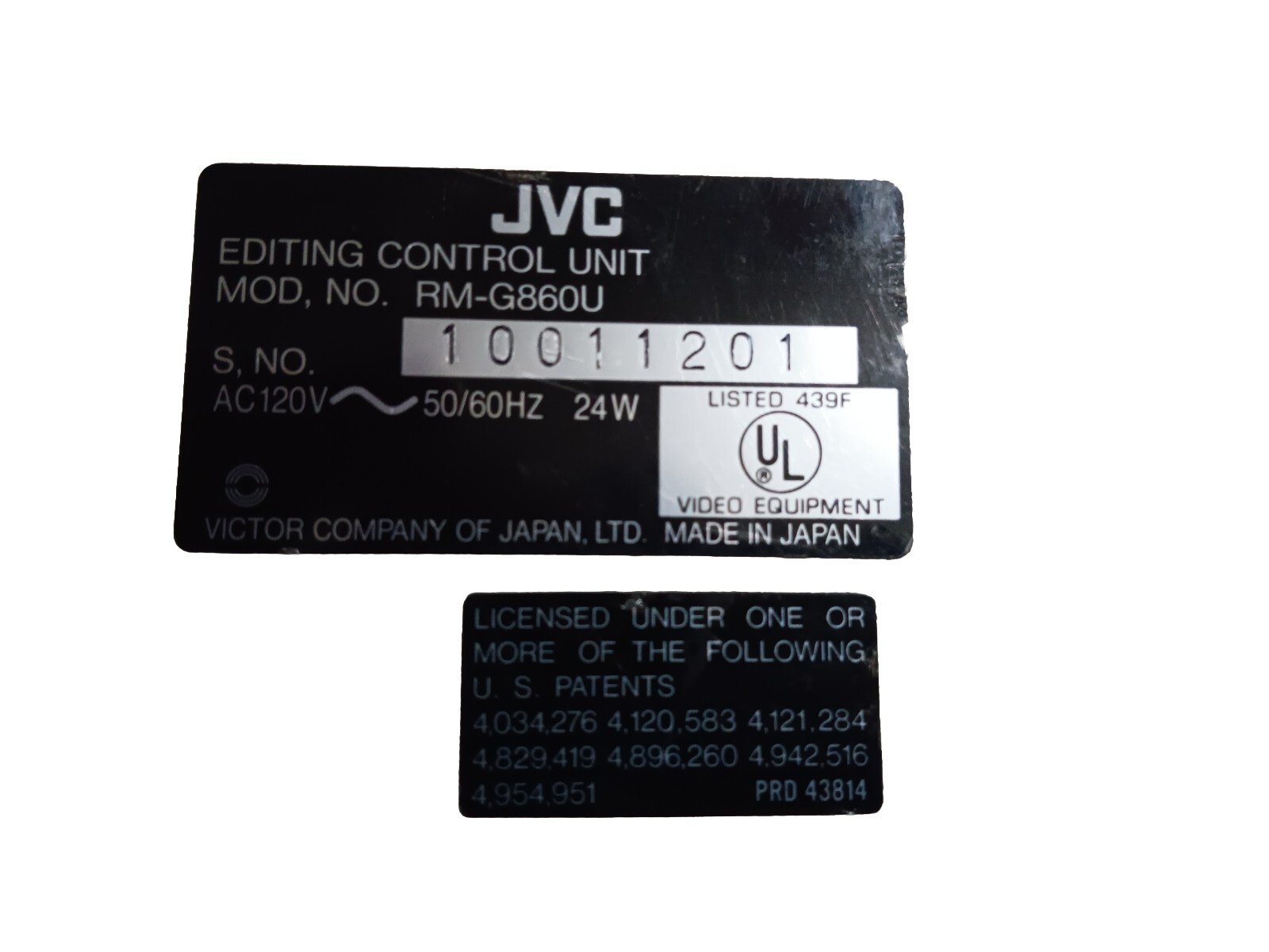 Jvc Editing Control Unit RM-G86OU