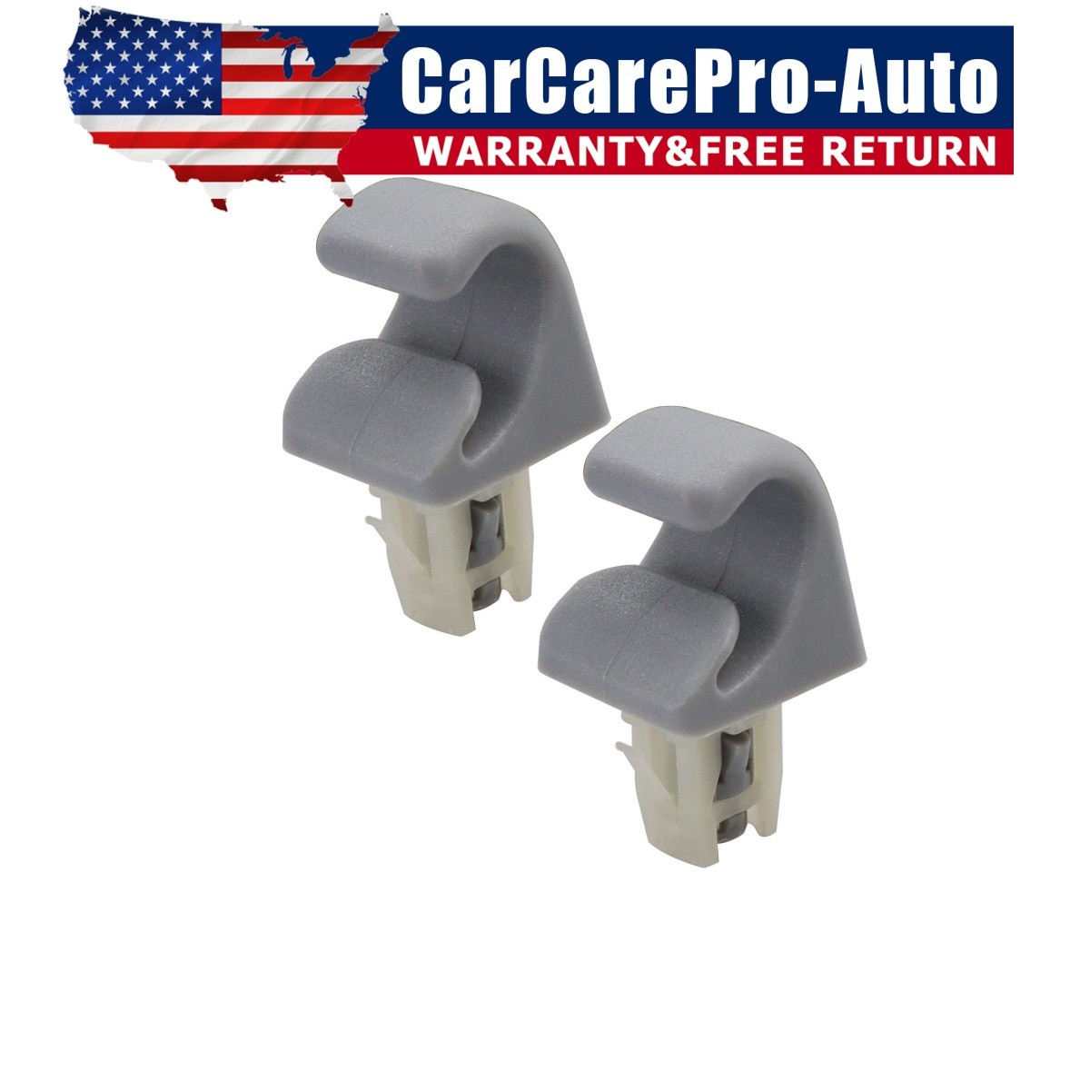74348-33040 Gray Vehicle Sun Visor Hook Clip Retainer For Toyota piece of 2