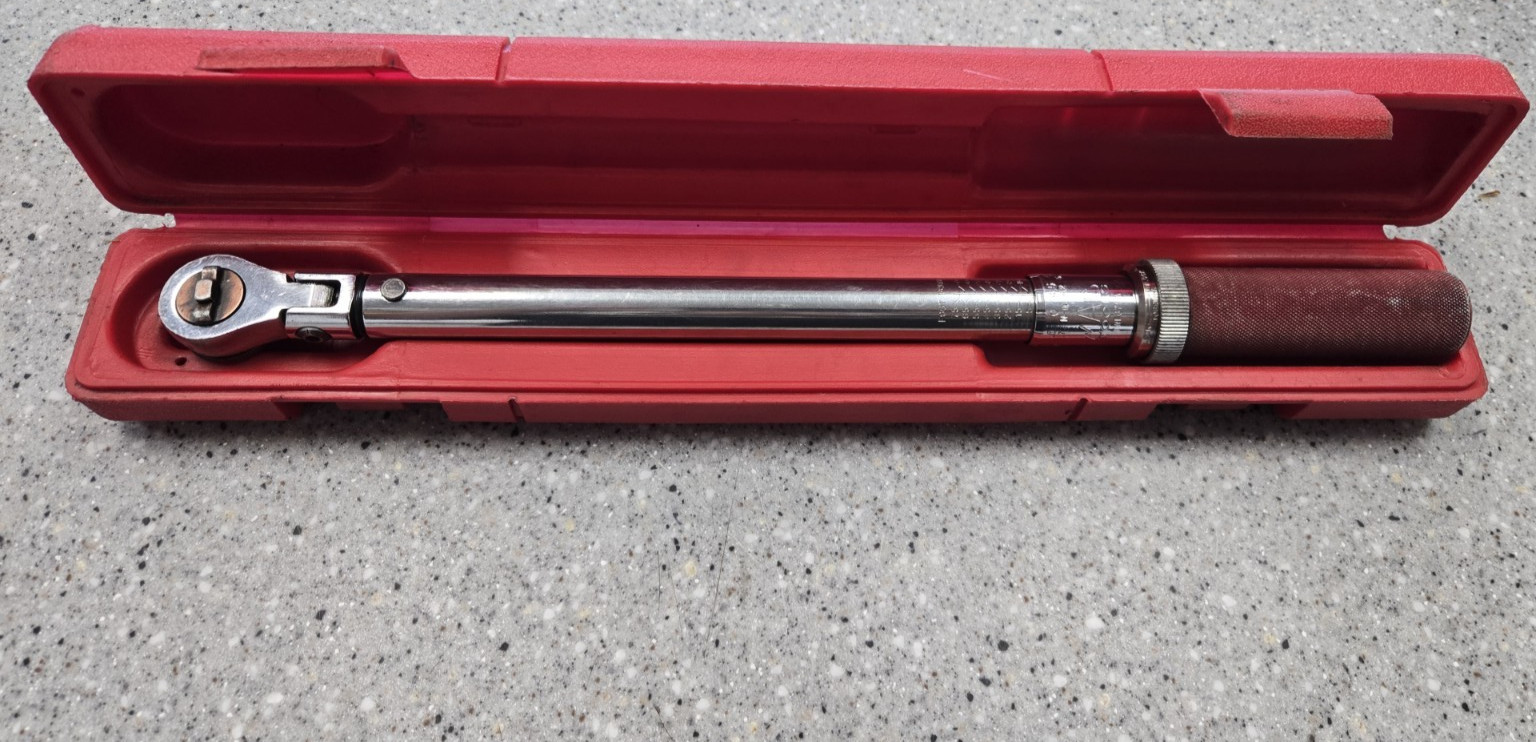 Mac Tools TWF675A 3/8" Drive Flex Head Torque Wrench 5-75 ft-lbs USA w/ Case