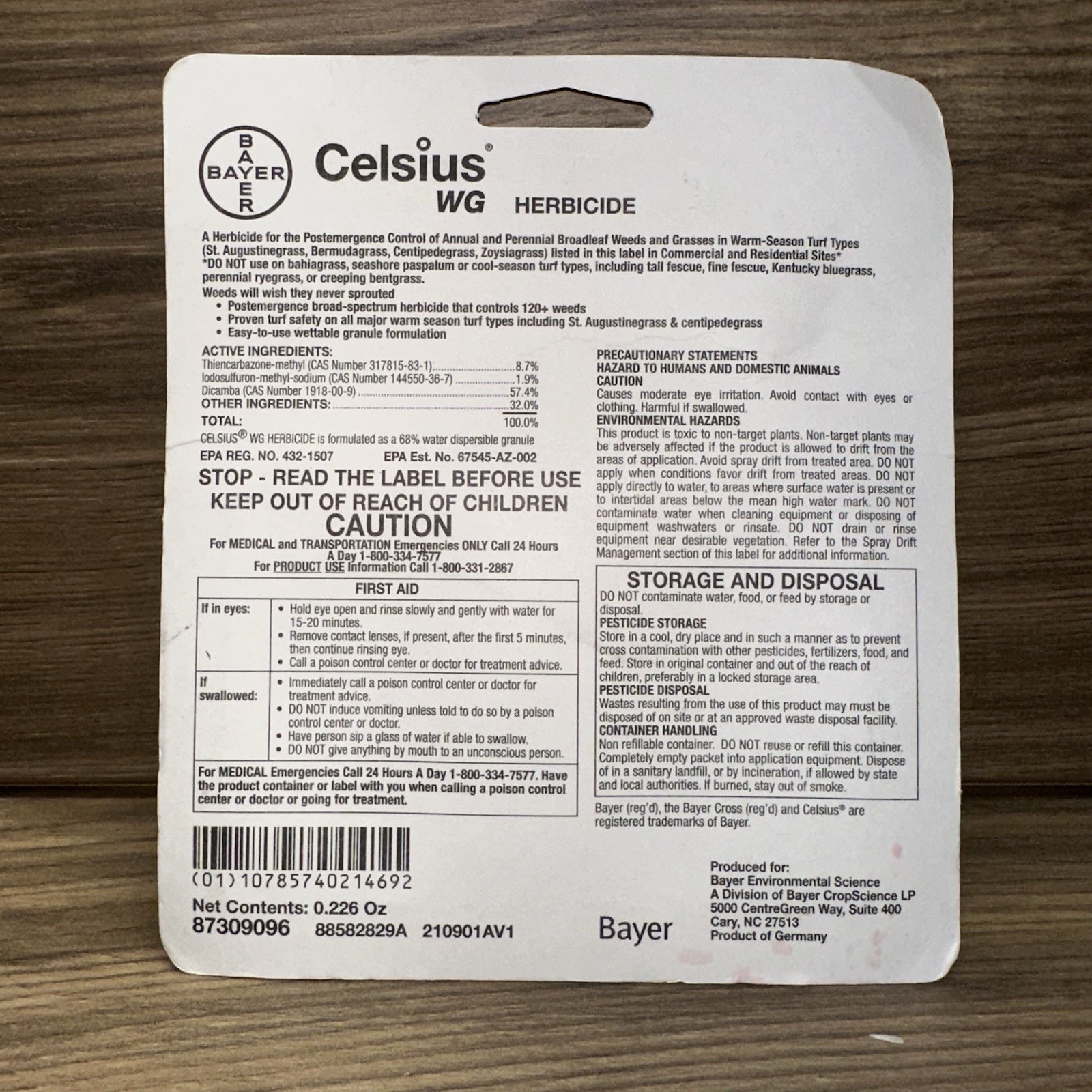 Celsius WG | Single dose 0.226 oz Easy Mix Packet | Post Emergent Weed Control