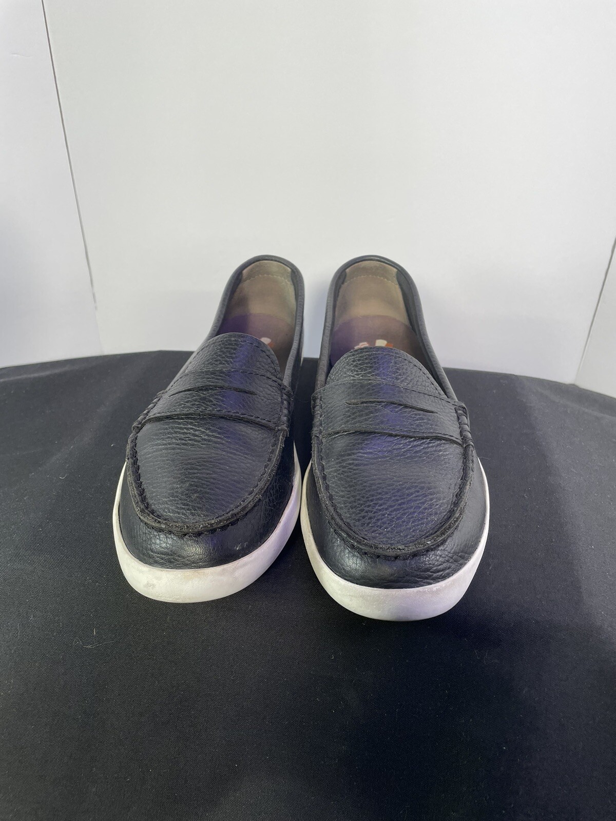 Cole Haan Nantucket Weekender SlipOn Penny Loafer Shoe Women 8.5B Black Leather